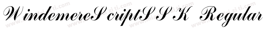 WindemereScriptSSK Regular字体转换
